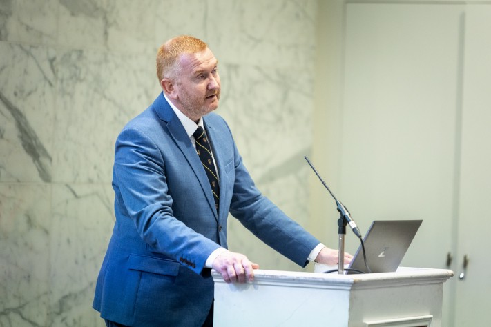 Professor Jamie Waterall OBE, Deputy Chief Public Health Nurse for England, addressing the Awardees and guests