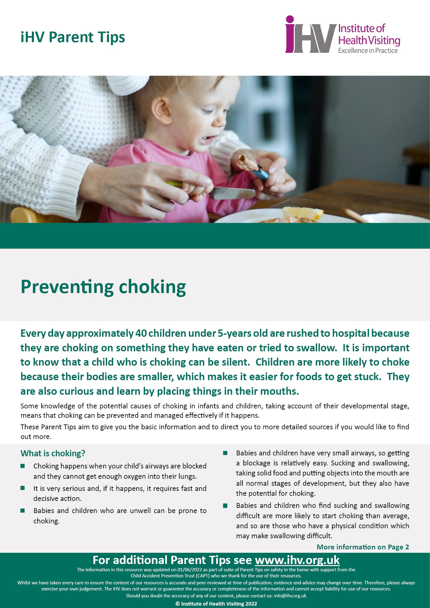 PT Preventing choking