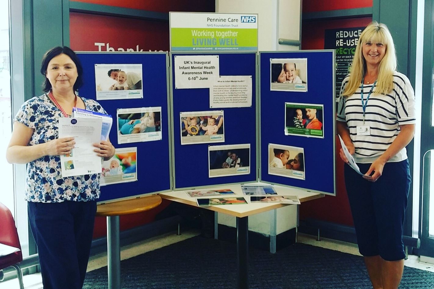 Jo Bolton and colleague supporting #IMHAW16