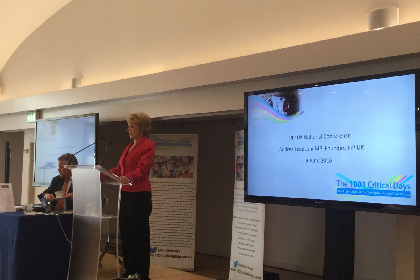 Andrea Leadsom MP addressing the IMH conference