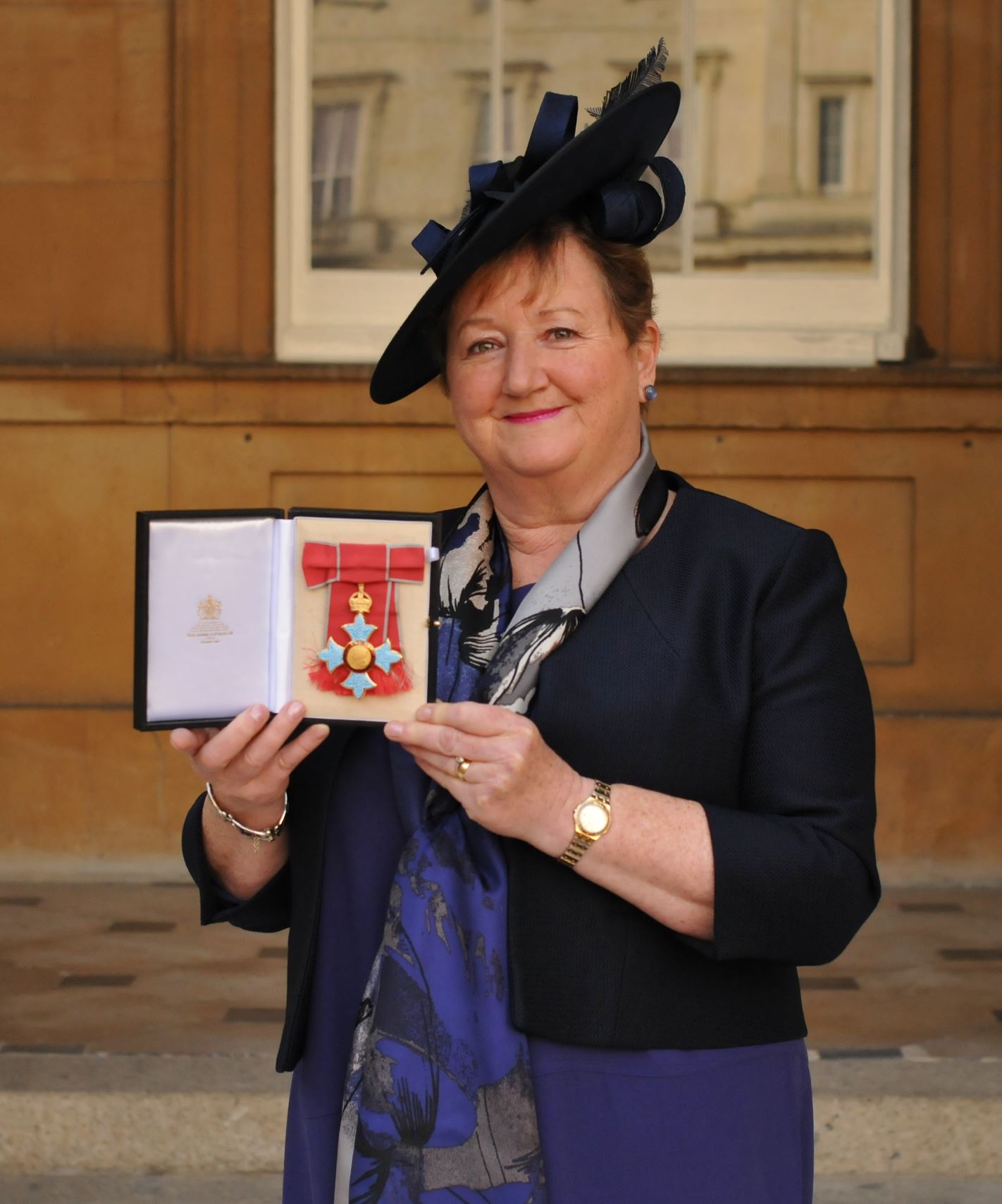 Dr Cheryll Adams CBE, Executive Director of the Institute of Health Visiting at Buckingham Palace