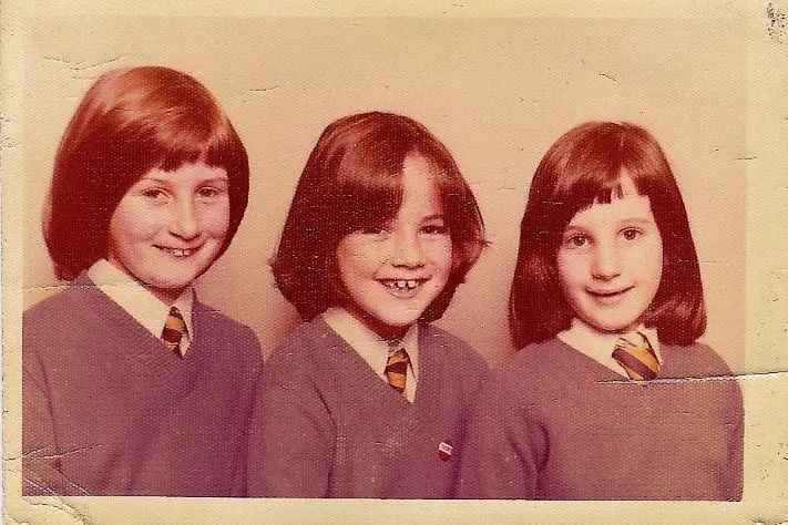 Philippa Bishop as a young girl with her two elder sisters