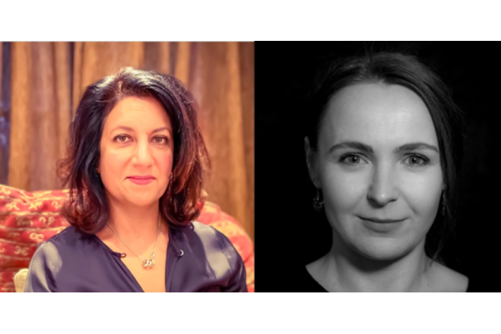 2 photos of a women's heads